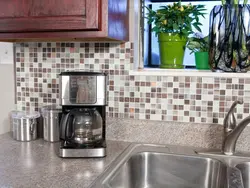 Kitchen with small tiles photo