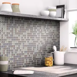 Kitchen with small tiles photo
