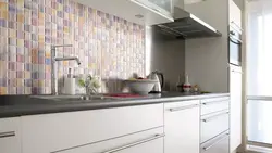 Kitchen with small tiles photo