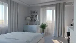 Yotoqxona fotosurati uchun yorug'lik pardalari