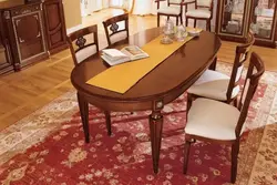 Овальный стол в гостиную фото