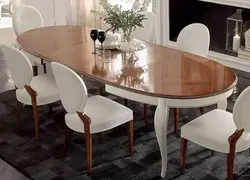Qonaq otağında oval masa fotoşəkili