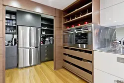 Kitchen with large cabinet photo