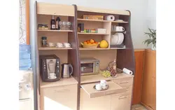 Table cabinet in the kitchen photo