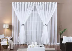 Double tulle for living room photo