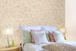 Виниловые обои для спальни фото