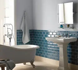 Imitation Tiles In The Bathroom Photo