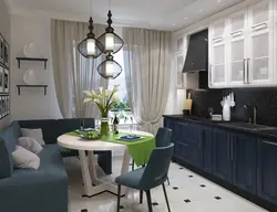 Mətbəx üçün qara divan fotoşəkili