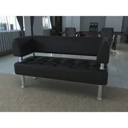 Black sofa for the kitchen photo