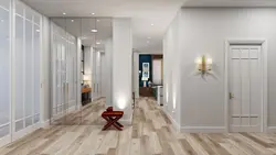 Light laminate flooring in the hallway photo