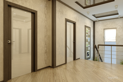 Light laminate flooring in the hallway photo