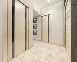 Light laminate flooring in the hallway photo