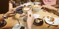 Cup of coffee in the kitchen photo