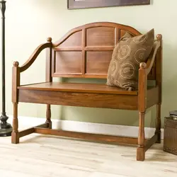 Wooden sofa for the kitchen photo