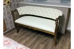 Wooden sofa for the kitchen photo