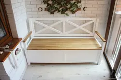 Wooden sofa for the kitchen photo