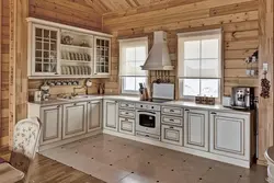 Угловая кухня на даче фото