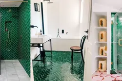 Изумрудная плитка для ванной фото