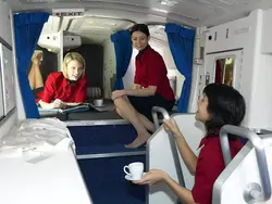 Sleeping Places On The Plane Photo