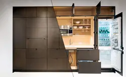 Kitchen hidden in the closet photo