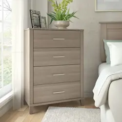 Light chest of drawers in the bedroom photo