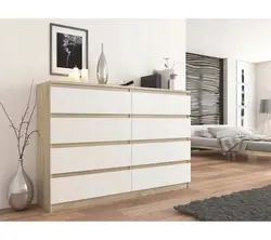 Light chest of drawers in the bedroom photo