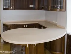 Кухни с закругленной столешницей фото