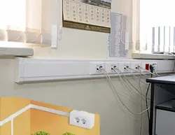 Кабель канал на кухне фото
