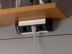 Cable channel in the kitchen photo