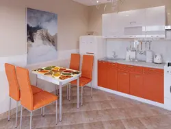 Mətbəxdə Narıncı Stullar Foto