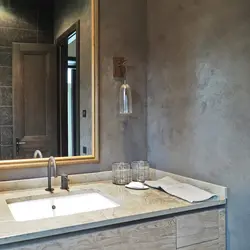 Art concrete in the bathroom photo