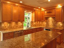 Quartz apron for kitchen photo