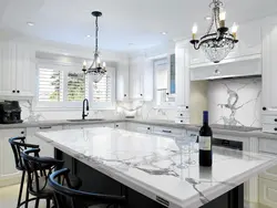 Quartz Apron For Kitchen Photo
