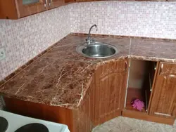 Замена столешницы на кухне фото
