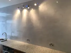 Marble plaster for kitchen photo