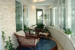 Winter garden on the loggia photo