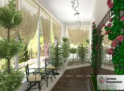 Лоджиядағы қысқы бақ фотосуреті