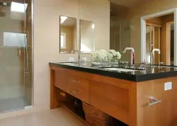 Bathroom with large countertop photo
