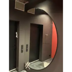 Hallway with oval mirror photo