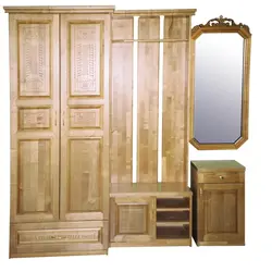 Hallway made of solid wood photo