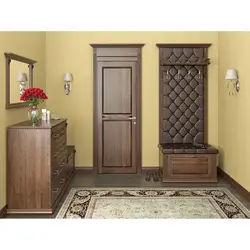 Hallway made of solid wood photo