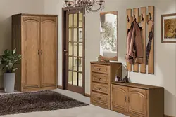 Hallway made of solid wood photo