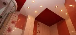 Красный Потолок В Ванной Фото