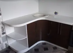 Кутняя стальніца для кухні фота