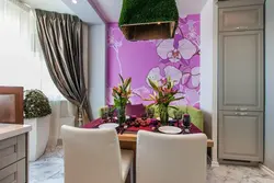 Wallpaper for kitchen flowers photo