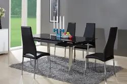 Mətbəx fotoşəkili üçün qara masalar