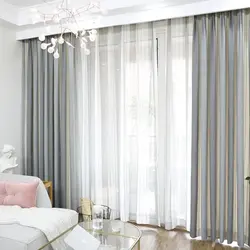 Tulle сафед дар меҳмонхона акс