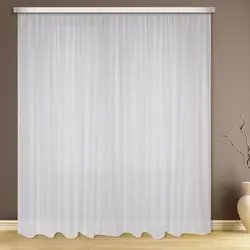 White tulle in the living room photo
