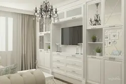 Light wardrobe in the living room photo
