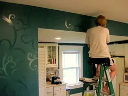 Water-based paint for kitchen photo